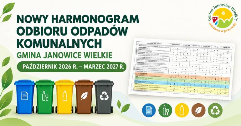 Nowy harmonogram odbioru odpadów komunalnych