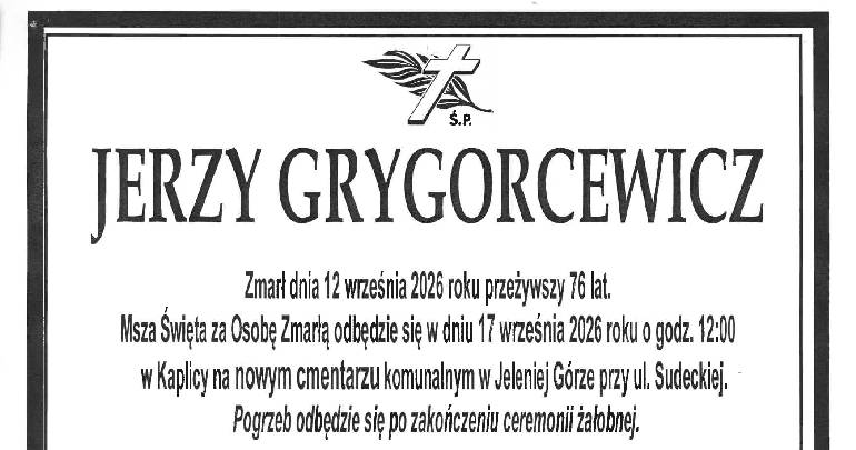 Pogrzeb Jerzego Grygorcewicza: gmina organizuje przejazd dla mieszkańców