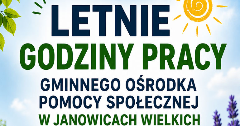Zmiana organizacji czasu pracy w okresie letnim