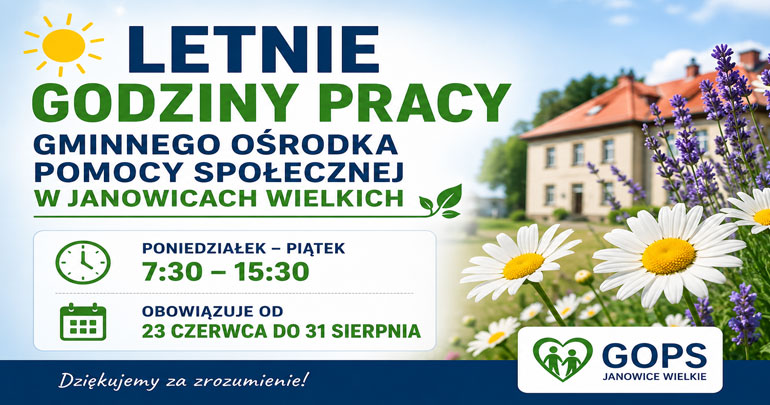 Zmiana organizacji czasu pracy w okresie letnim