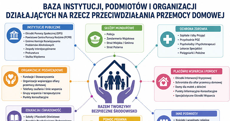 Zaktualizowana baza instytucji wspierających osoby doznające przemocy domowej