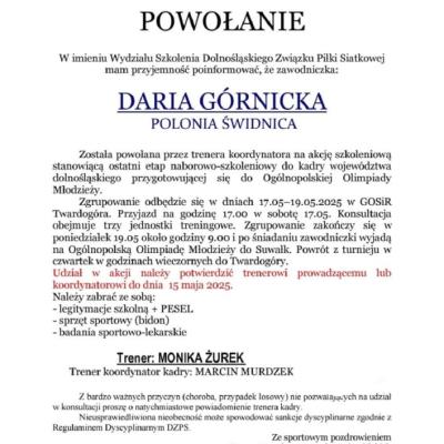 Wielki sukces Darii Górnickiej, wychowanki UKS Sokoliki 