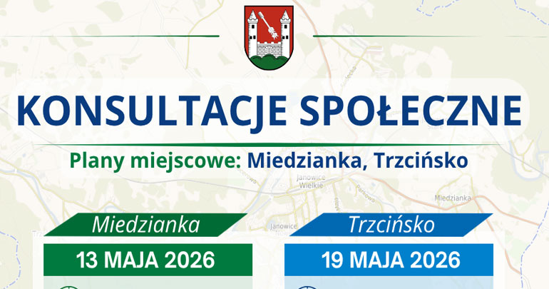 Konsultacje społeczne planów miejscowych – Miedzianka i Trzcińsko 